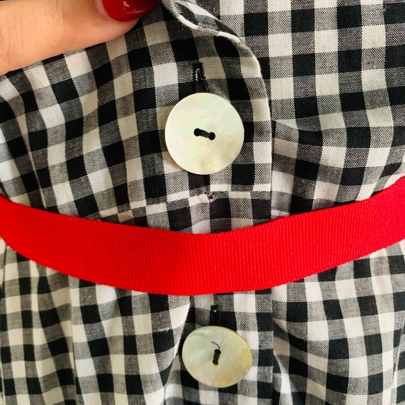 B&W gingham button down maxi dress - Picture 3 of 8